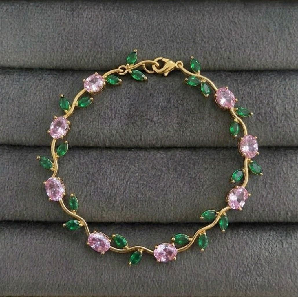 Romantic Tulip Charm Bracelet – Delicate Floral