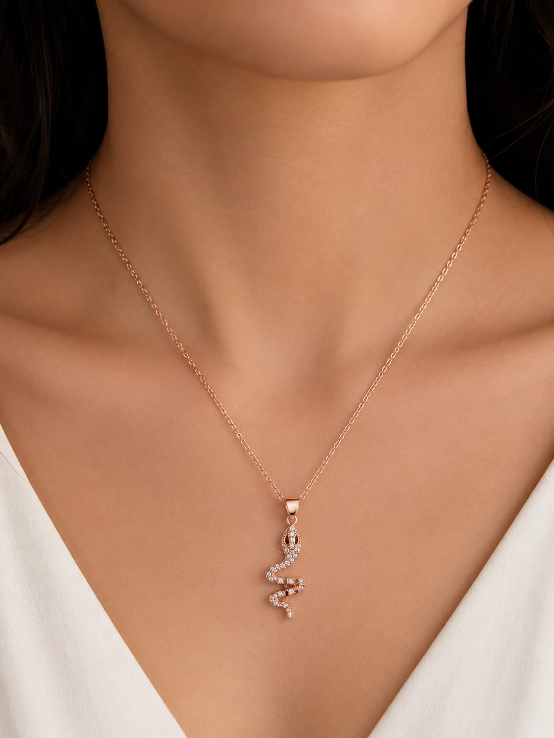 Delicate Pendant Necklace - Rose Gold Jewelry
